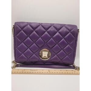 Kate Spade Quilted Leather Handbag Purple